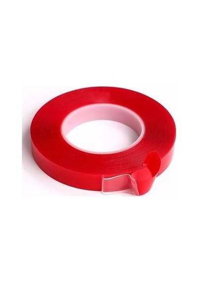Çift Taraflı Bant 25mm X 5mt Kırmızı Şeffaf Cevhers Ctb325