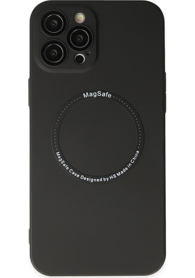 Apple iPhone Uyumlu - 12 Pro Kılıf Jack Magneticsafe Lens Silikon - Siyah