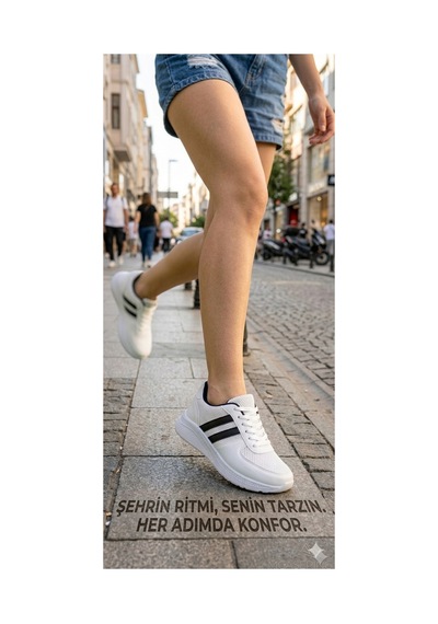 Mcaserıng Ultra Hafif Unisex Fileli Memory Form Günlük Hafif Rahat Spor Ayakkabı Beyaz-siyah-1 Mcaserıng Ultra Hafif Unisex Fileli Memory Form Günlük Hafif Rahat Spor Ayakkabı Beyaz-siyah-1