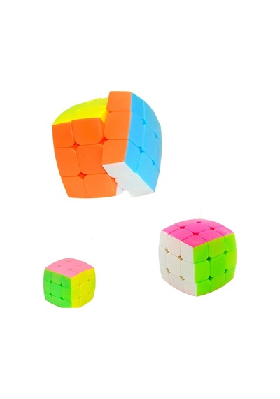 3x3 Hızlı Zeka Küpü - Oval Tasarım Stickerless Yapışkansız Rubik Küp - Eğitici Akıl Oyunu