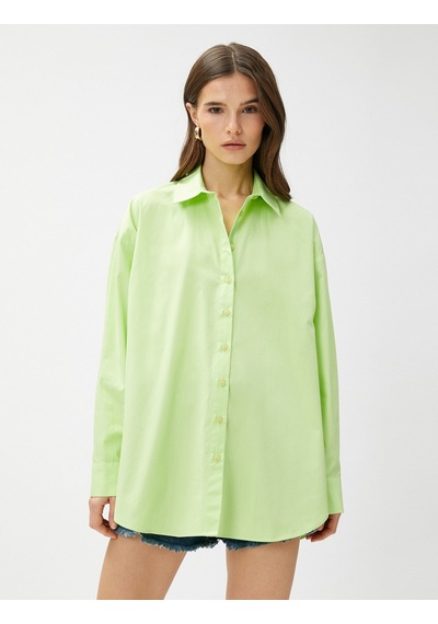 Koton Oversize Poplin Gömlek Uzun Kollu Pamuklu Yeşil 3sak60011pw 3SAK60011PW786 Yeşil Koton Oversize Poplin Gömlek Uzun Kollu Pamuklu Yeşil 3sak60011pw 3SAK60011PW786 Yeşil