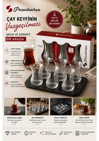 42801 Semaver Çay Bardağı 285 Cc 3'lü Diğer