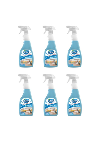Masa Ve Genel Yüzey Temizleyici 750 Ml 6 Lı İz Bırakmayan Hijyenik Sprey Temizlik 6'lı Set