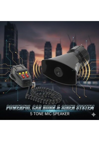 Space Power Siren 100w Pro: 7 Sesli Acil Durum İkaz Ve Uyarı Sistemi Motorsiklet-araba-kamyon