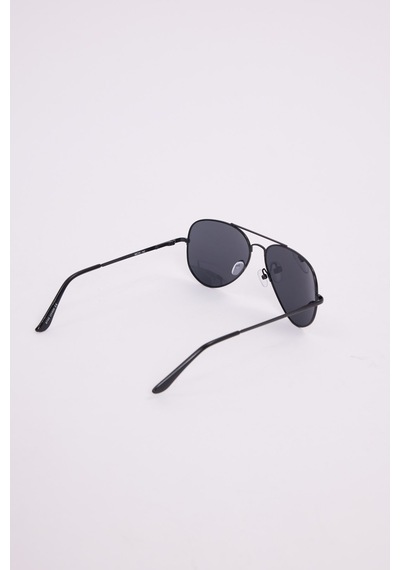 Unisex Oval Damla Model Çerçeveli Siyah Uv 400 Korumalı Güneş Gözlüğü-51231 Çok Renkli