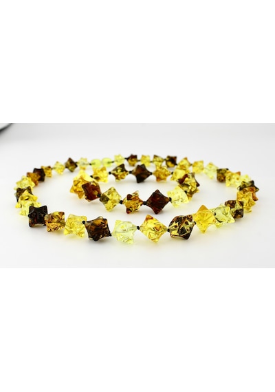 Kehribar Kolye Ve Bileklik Fosilli Özel Tasarım Set&takim Ambergold Kly16-23 Çok Renkli
