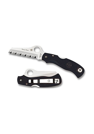 Spyderco C45sbk Rescue 79mm Kamp Çakı Siyah