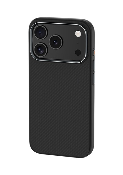 Apple Uyumlu iPhone 17 Pro Max Kılıf Karbon Fiber M-safe Şarjlı Benks Hybrid Armorpro 600d Kevlar Kapak Siyah