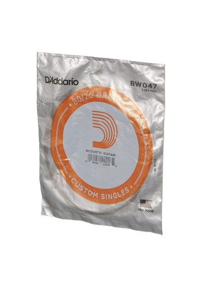 Daddario Bw047 Akustik Tek Tel, 80/20 Bronze Wound, 047, Mi Pak