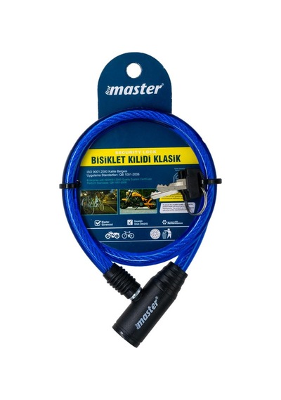 Master 500940 Anahtarlı Bisiklet Kilidi 10mm X 65cm Çok Renkli