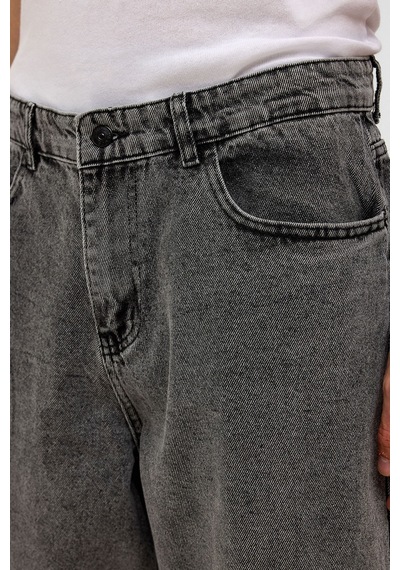 Vamos Oversize Bermuda Denim Şort 40-285 Gri