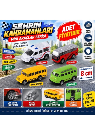 R1018-4 1 50 Çek Bırak Metal Arabalar Adet Fiyatıdır