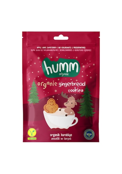 Humm Kurabiye 55 G Zencefil-tarçın Organik Vegan Şekersiz 6'li Avantaj Paketi - 6 Adet Tarı