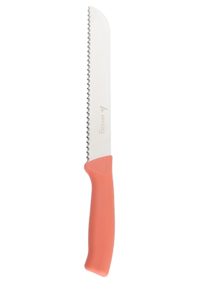 Aryıldız Rexa Tırtıklı Ekmek Bıçak Turuncu 19 Cm Renkli