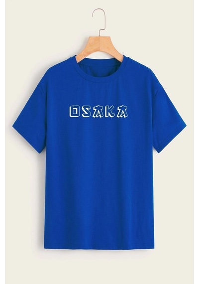 Uyguntarz Unisex Osaka Tasarım Tshirt Mavi