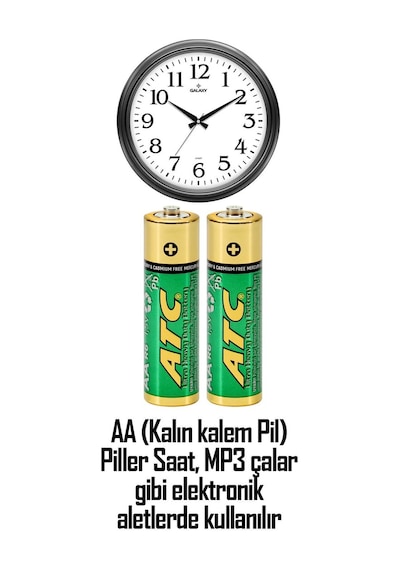 Atc 4lü Aa R6 Heavy Duty Kalın Kalem Pil Saat Pili Çinko Karbon Pil Zn-c 1.5v