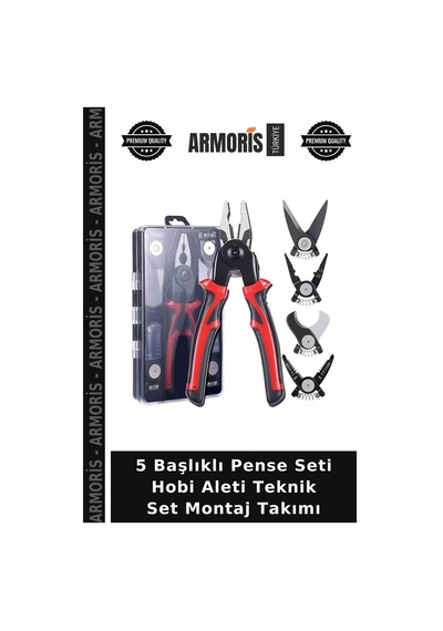 5 Başlıklı Pense Seti Hobi Aleti Teknik Set Montaj Takımı
