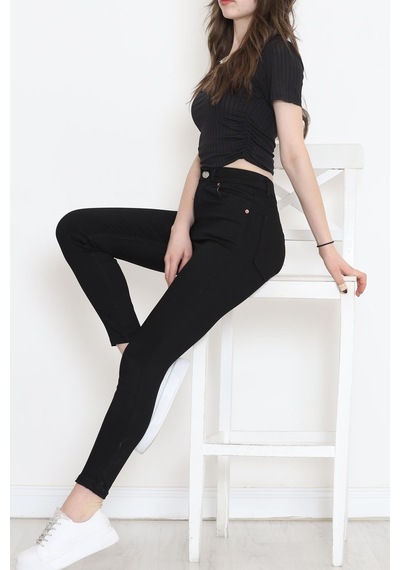 Mokashopin - Dar Paça Kot Pantolon Siyah - 18223.1431. 001