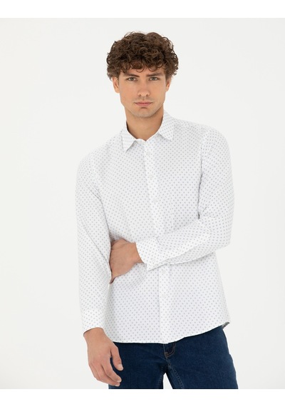 Pierre Cardin Erkek Petrol Desenli Gömlek 50278868-vr102 Petrol Pierre Cardin Erkek Petrol Desenli Gömlek 50278868-vr102 Petrol