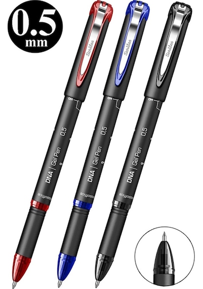 Siyah Mavi Kırmızı Pilot Kalem Dna Gel Pen 3 Adet Scrikss Pilot Kalem 0.5mm Roller Uç Kalem İnce Uçlu Likit Mürekkepli Çok Renkli