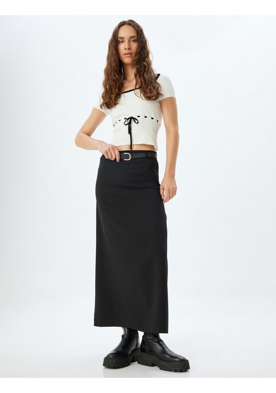 Koton Crop Kazak Kısa Kollu Fiyonk Detaylı Kare Yaka Slim Fit Ekru 5wal90072ıt Ekru