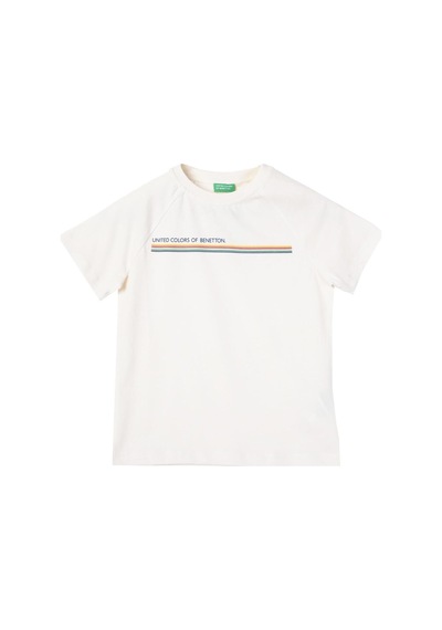 Benetton Beyaz Kız Çocuk Benetton Tişört Beyaz