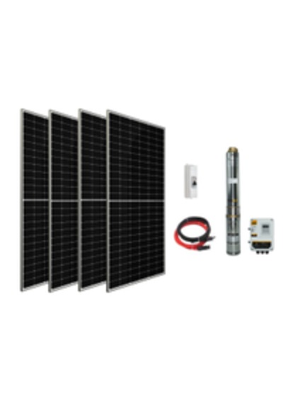 110 V Volt 1.6 HP 1.3 kW 1300 W Watt Dc Kademeli Dalgıç Solar Pompa 1820 Watt Güneş Paneli Solar Sulama Paket Sistem