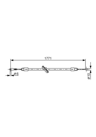 Bosch Fren Halatı On Mercedes Sprınter B906 . Vw Crafter 30-35-50 1771mm/271mm 1987482030 A9064202685 2e0609701p