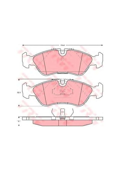 ON FREN BALATASI ASTRA F 92-98 VECTRA A 89- 95 VECTRA B 96- 02 TRW GDB951 OEM