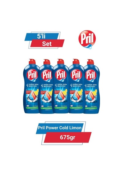 Pril Power Cold Limon 675gr 5'li Set set-hnkdtj-5178-6127