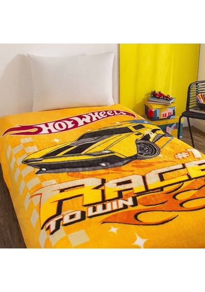 Lisanslı Hot Wheels Rise Tek Kişilik Battaniye 000000001500222949 Çok Renkli