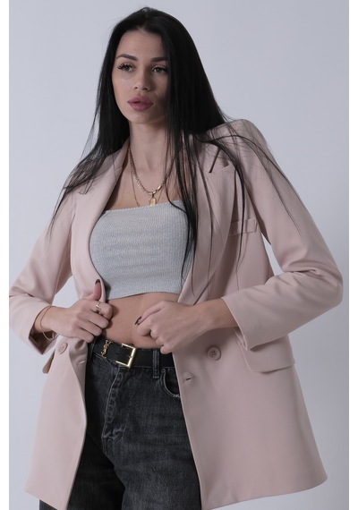 Feminist Taş Kruvaze 2 Düğmeli Flato Cep Detaylı Ceket 3971560.50 Taş