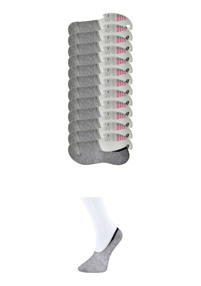 Royaleks Gri Kadın Babet Çorap 12 çift RYL-KBT12002 Çok Renkli