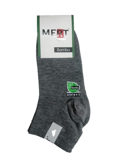 12 Li Paket Mert Erkek Bambu Kısa Spor Çorap Karışık Renk Çok Renkli