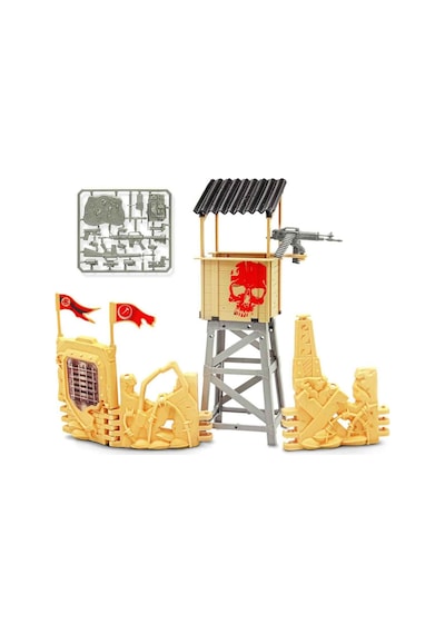 The Corps Mission Terrain Battle Askerî Oyun Seti Jet, Tank, Arazi Aracı Ve 4 Eklemli Asker Figürü