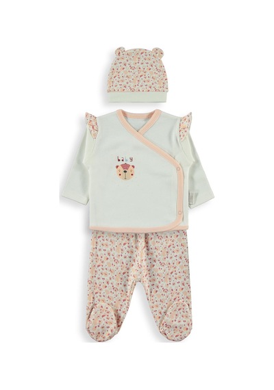 Bebbek Baby Bear Zıbın Setleri - Ekru Ekru - Kiremit