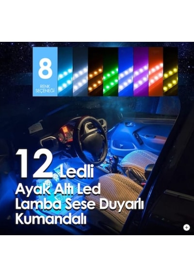Ayak Altı Led Lamba Sese Duyarlı Led Müziğe Duyarlı Led (430592791)