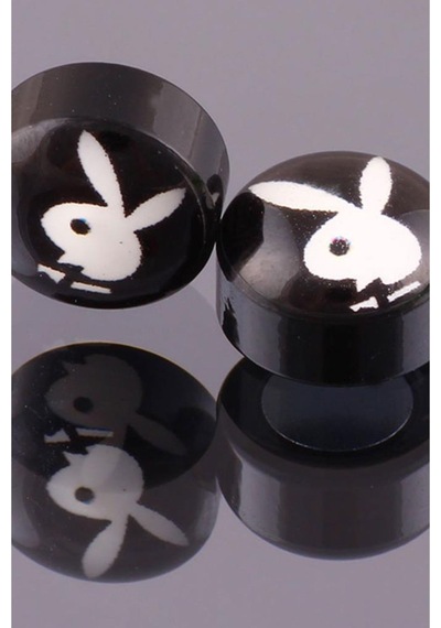 Tkpe00504 Playboy Çift Taraf Mıknatıs Unisex Küpe K2 Diğer