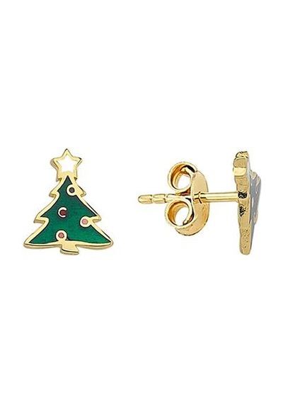 Goldkupe 14 Ayar Altın Çam Ağacı Küpe 0,90 Gr-2569