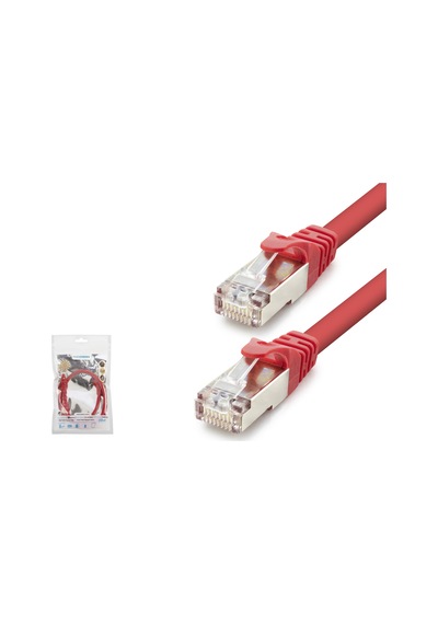 Hadron Hdx5106 Cat7 Ethernet Patch Kablosu 10 Gbps 600 Mhz 60 Cm Kırmızı
