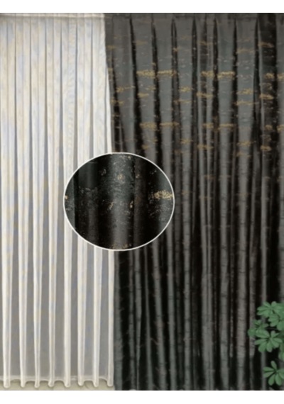 Polyester Fon Perde Co33 Özel Model Kahverengi