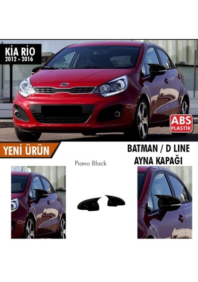Kia Rio (2012 - 2016) Batman Yarasa Ayna Kapağı (parlak Siyah)
