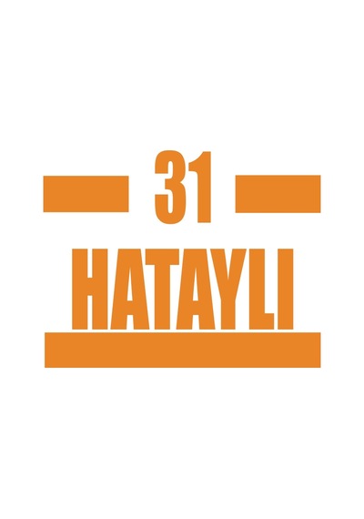 31 Hataylı Araba Sticker 17x17 Cm Turuncu