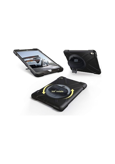 Apple Uyumlu iPad  Pro 10.5, 3 Katmanlı Standlı Zırh Kılıf-Shockproof Case (323622378)