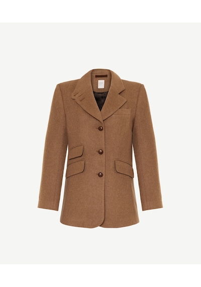 Yargıcı Regular Ceket Yaka Cep Ve Yaka Detaylı Uzun Kol Ceket 26kkck5048x 008 Camel