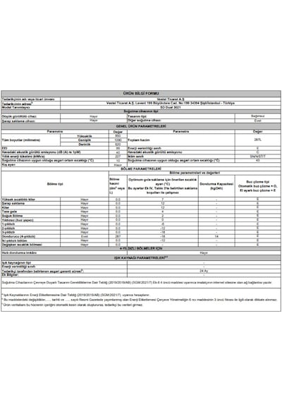 Regal SD Dual 3021 287 LT Sandık Tipi Derin Dondurucu