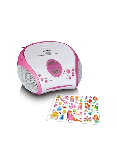 Lenco Scd-24pk Kids - Cd Çalarlı Taşınabilir Stereo Fm Radyo - Pembe