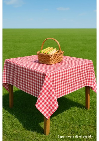 Lexroo 5li Piknik Seti, Piknik Masa Örtüsü 145x145cm Ve 4 Piknik Peçetesi 36x36cm Çok Renkli