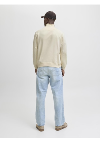 Jack&jones Orıgınals Erkek Relaxed Fit Yüksek Yaka Sweatshirt - Norrebro - 12282899 Beyaz