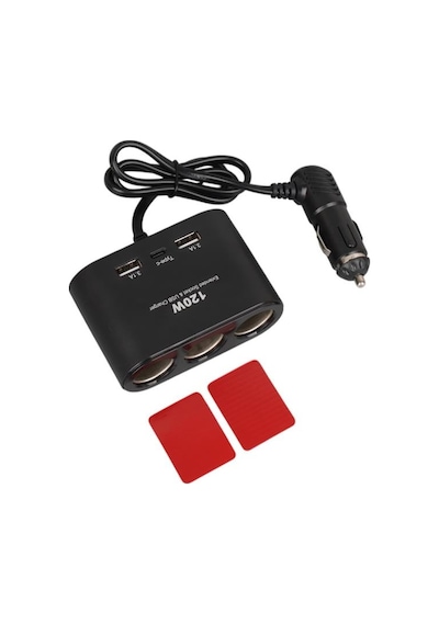 Olesson 1653 12-24v Çift Usb + Type-c Girişli 100w 70cm Kablolu 3'lü Araç Çakmak Çoklayıcı